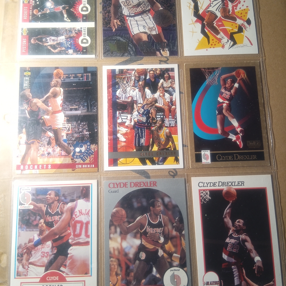 Clyde Drexler NBA Trading Card Collection